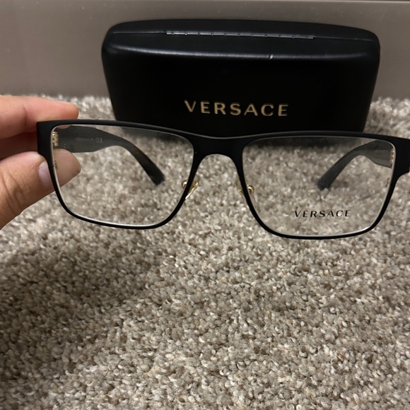 Versace Black and Gold Eyeglasses with Case - Picture 3 of 6